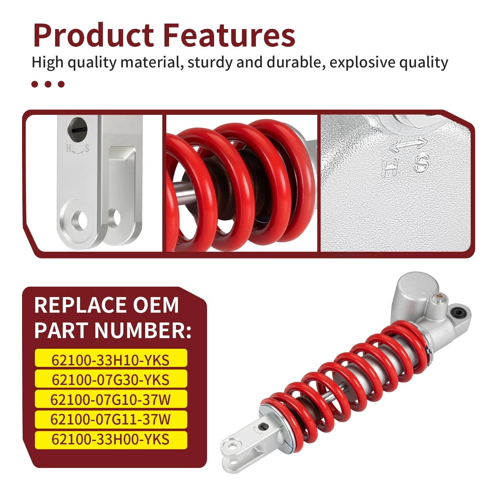 Rear Air Shocks Absorber for Suzuki QuadSport Z400 (2003–2014)