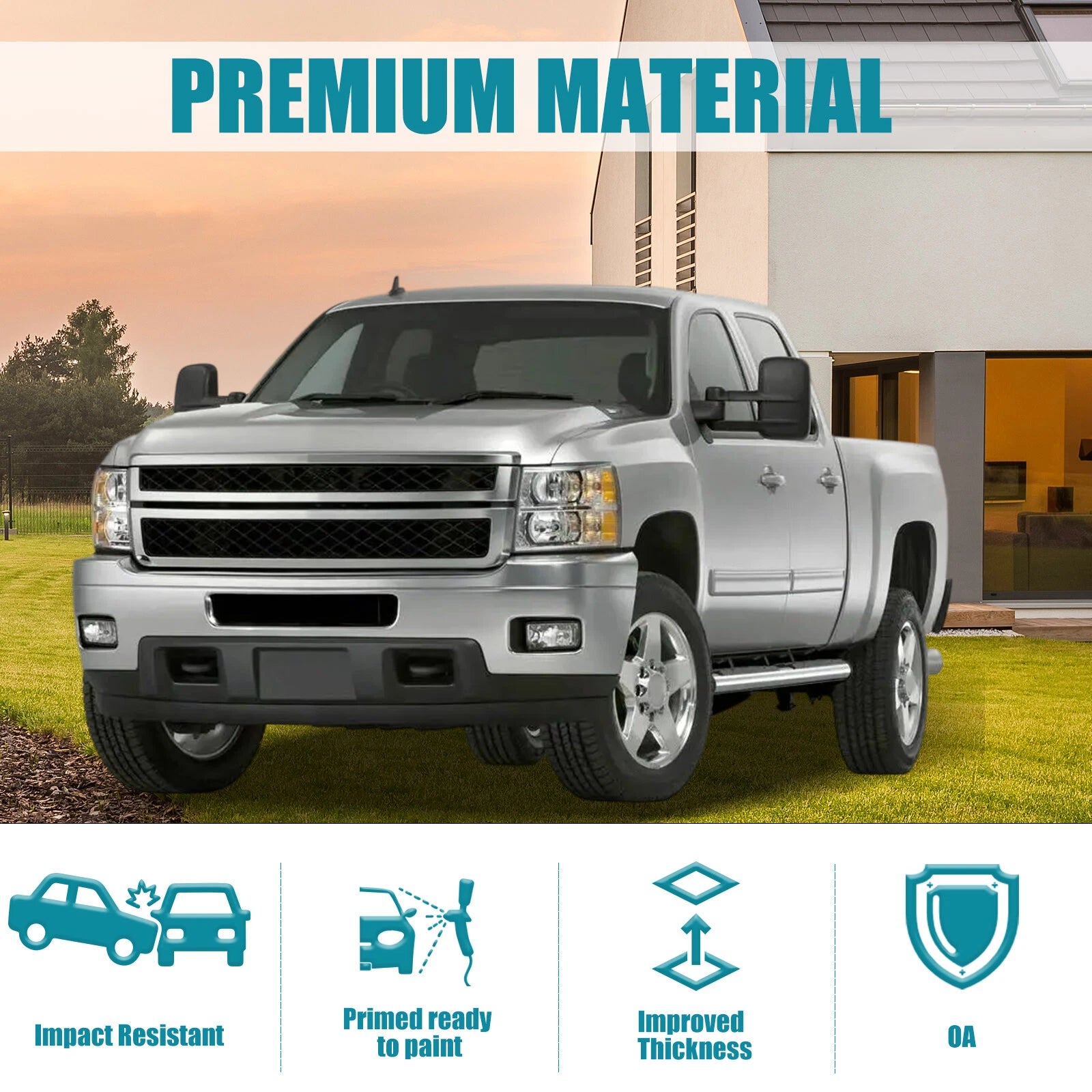 Chrome Steel Front Bumper Face Bar for Chevy Silverado 2500 HD 3500 HD (2011–2014)