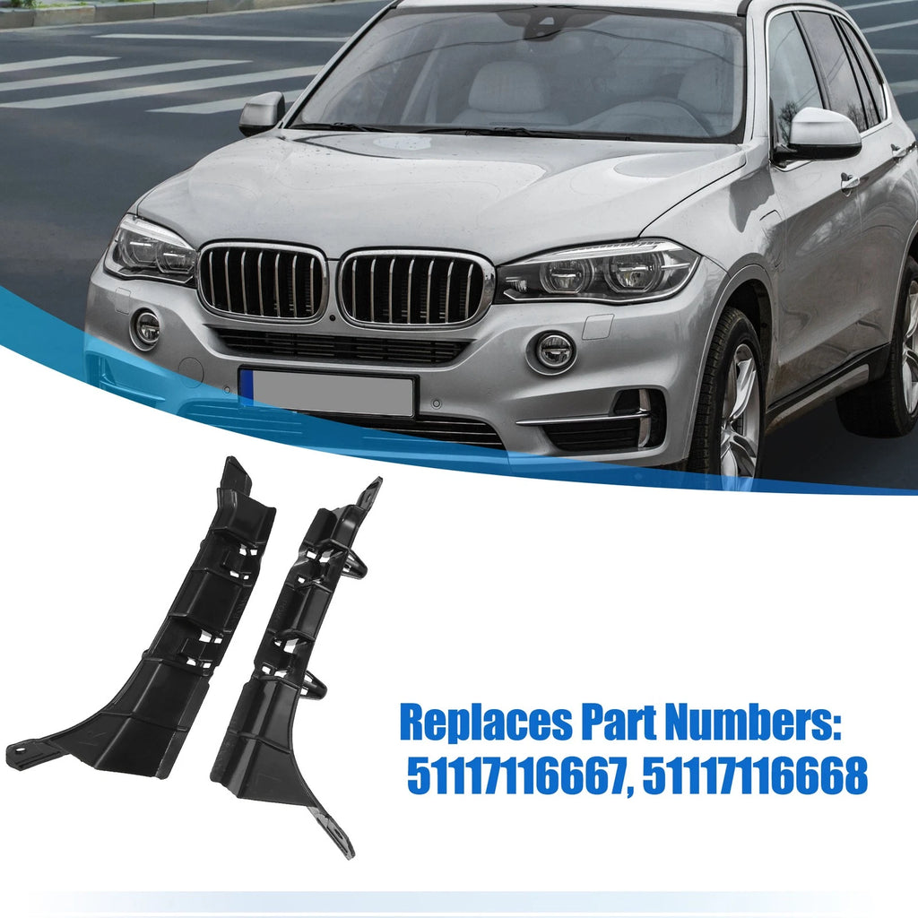 Set of 2 Front Bumper Mounting Support Brackets for BMW  51117116667 51117116668