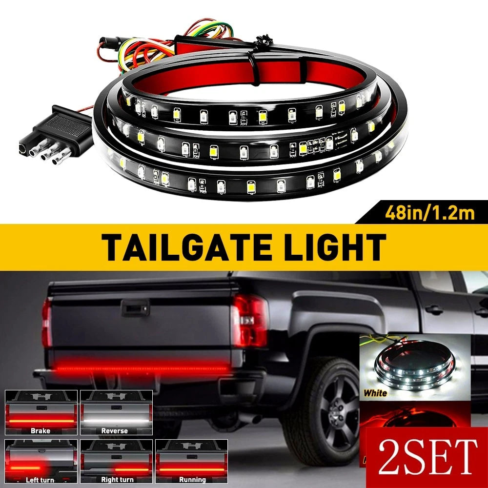 Set of 2 48" Truck Tailgate LED Light Bars for Universal Fit (YYYY–YYYY)