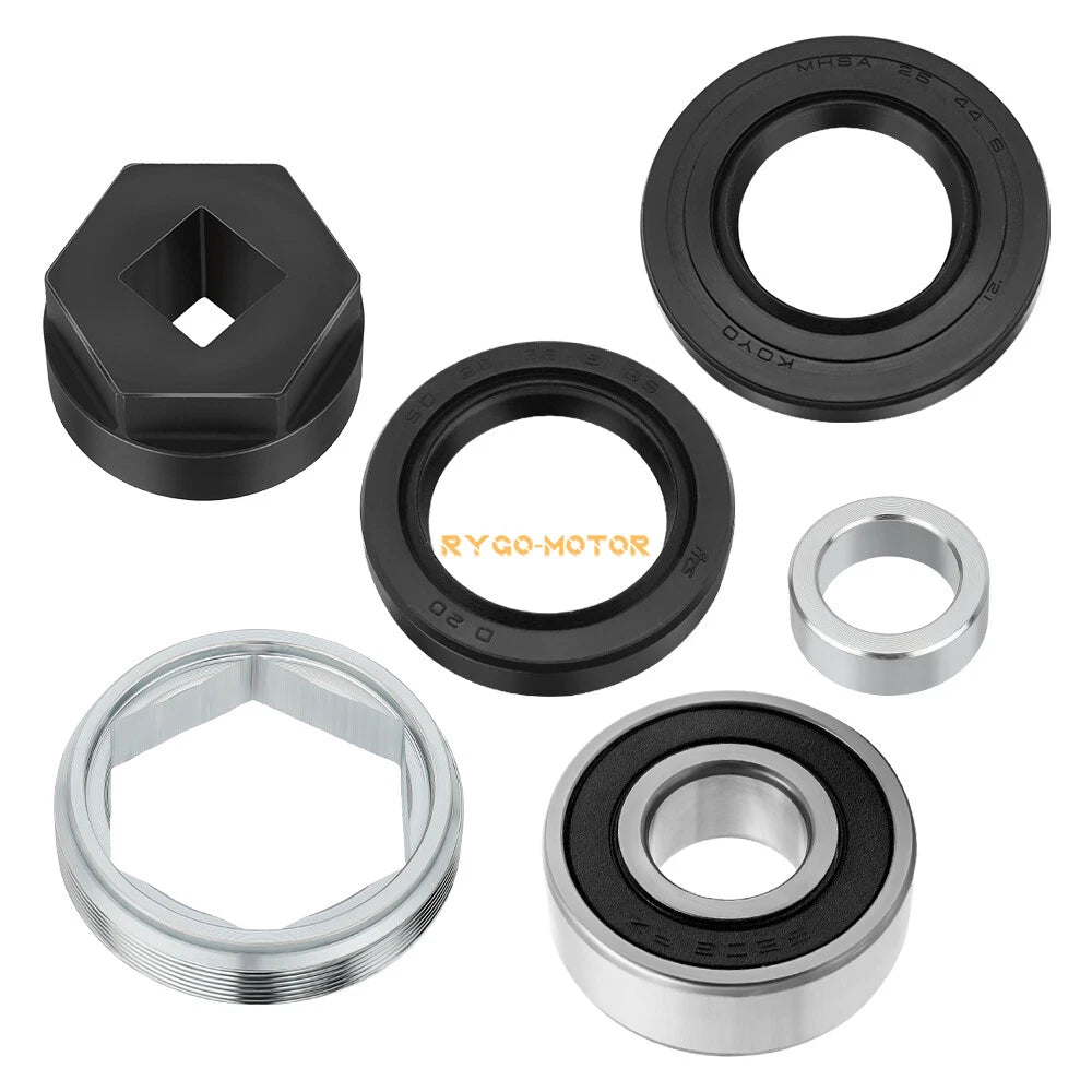 Steering Stem Bearing Seal Holder Nut & Tool Kit for Yamaha Kodiak 400 450 700 (1993–2020)