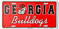 Georgia Bulldogs License Plate Sign for Car Truck (6 x 12)