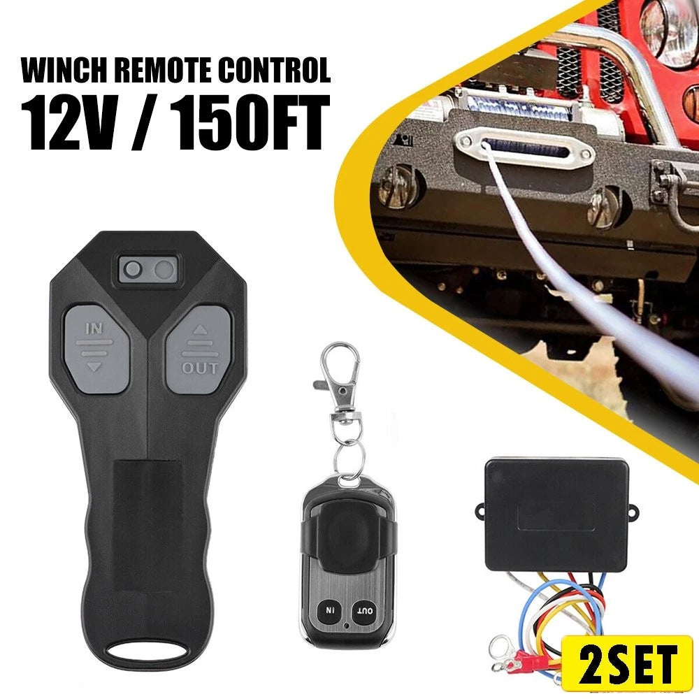 2X Wireless Winch Remote Control Kit for Car ATV SUV UTV (DC12V)