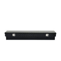 72" Gloss Black Aluminum Tool Box for Truck (Storage, Lock, Key)