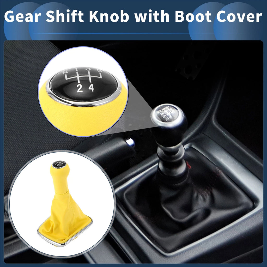 5 Speed Gear Shifter Knob with Cover for Volkswagen Bora Golf MK4 (1998–2007)
