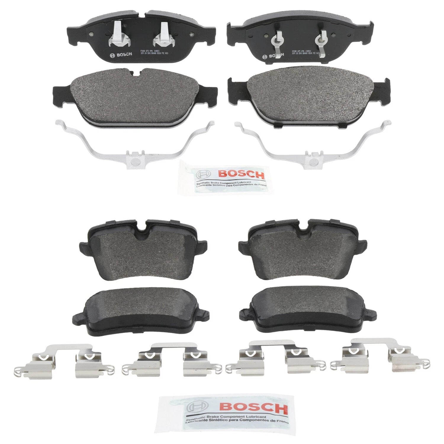 Set of 4 Bosch Quietcast Disc Brake Pads for Audi A6 A6 Quattro