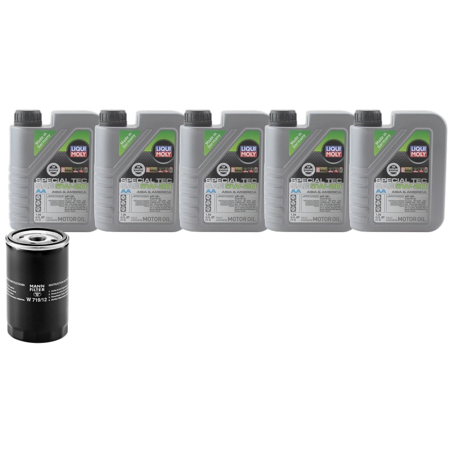5L Liqui Moly Special Tec AA 5W-20 Engine Oil Change Kit for Focus Ram 1500 (2015–2023)