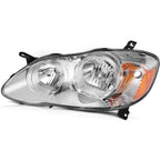 Set of 2 Headlight Assemblies for Toyota Corolla (2003-2008) Chrome