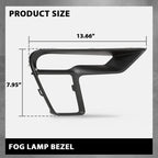 Set of 2 Front Bumper Fog Light Bezels for Ford Explorer (2018–2019)