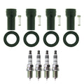 Set of 4 NGK Iridium IX Spark Plugs & Coil Boots for Hyundai Accent Kia Rio (2011–2019)