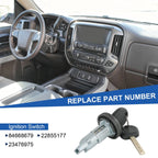 Ignition Key Switch Lock Cylinder for Express Savana (2015-2024) with 2 Keys
