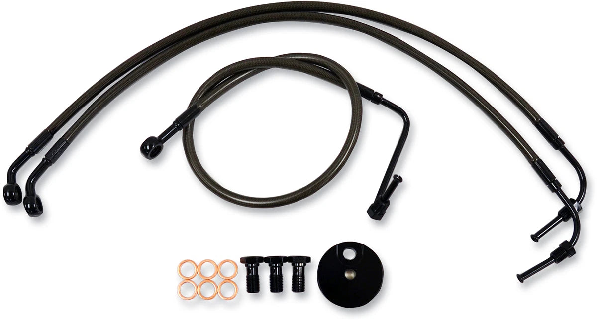 LA Choppers Brake Lines for Ape Hanger Handlebars (15" - 17") LA-8005B16M