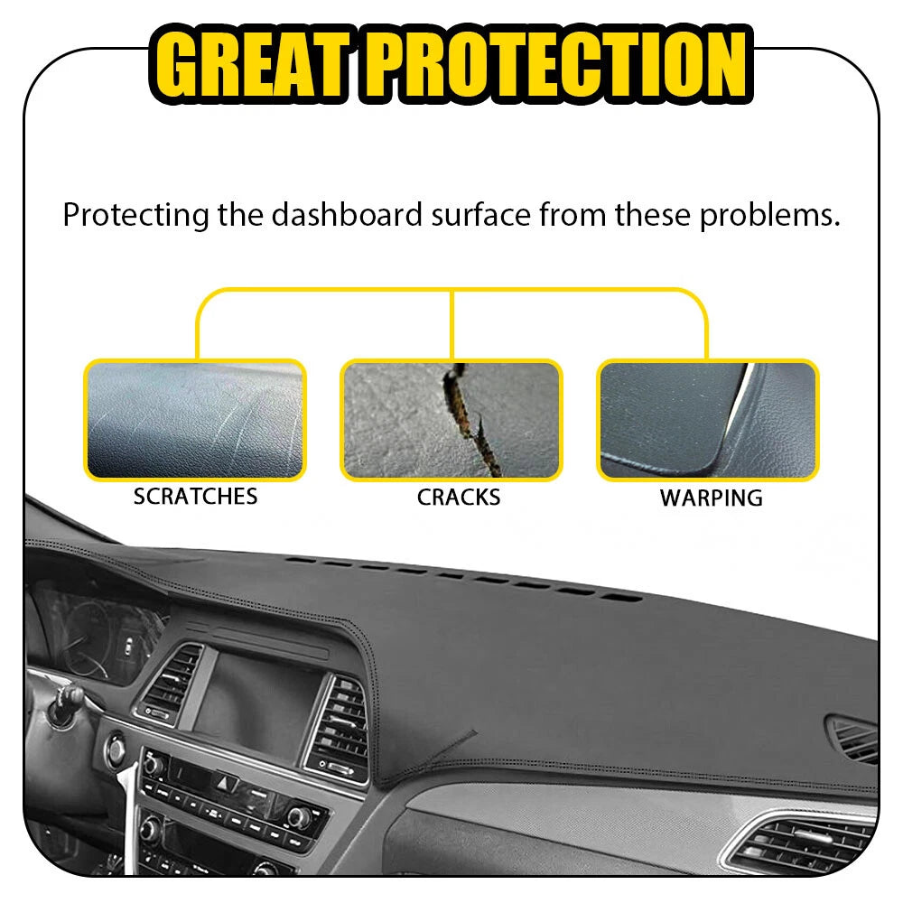 Leather DashMat Cover for Hyundai Sonata (2015–2019)