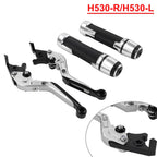 Silver Extendable Brake Clutch Levers Grip Set for Yamaha TMAX 500 530