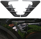 Gloss Carbon Fiber Side Fender Camera Cover Trims for Tesla Model 3 Y