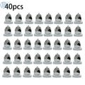 Set of 40 Chrome 33mm Truck Lug Nuts with Flanged Cap
