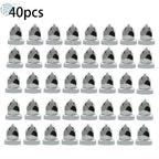 Set of 40 Chrome 33mm Truck Lug Nuts with Flanged Cap