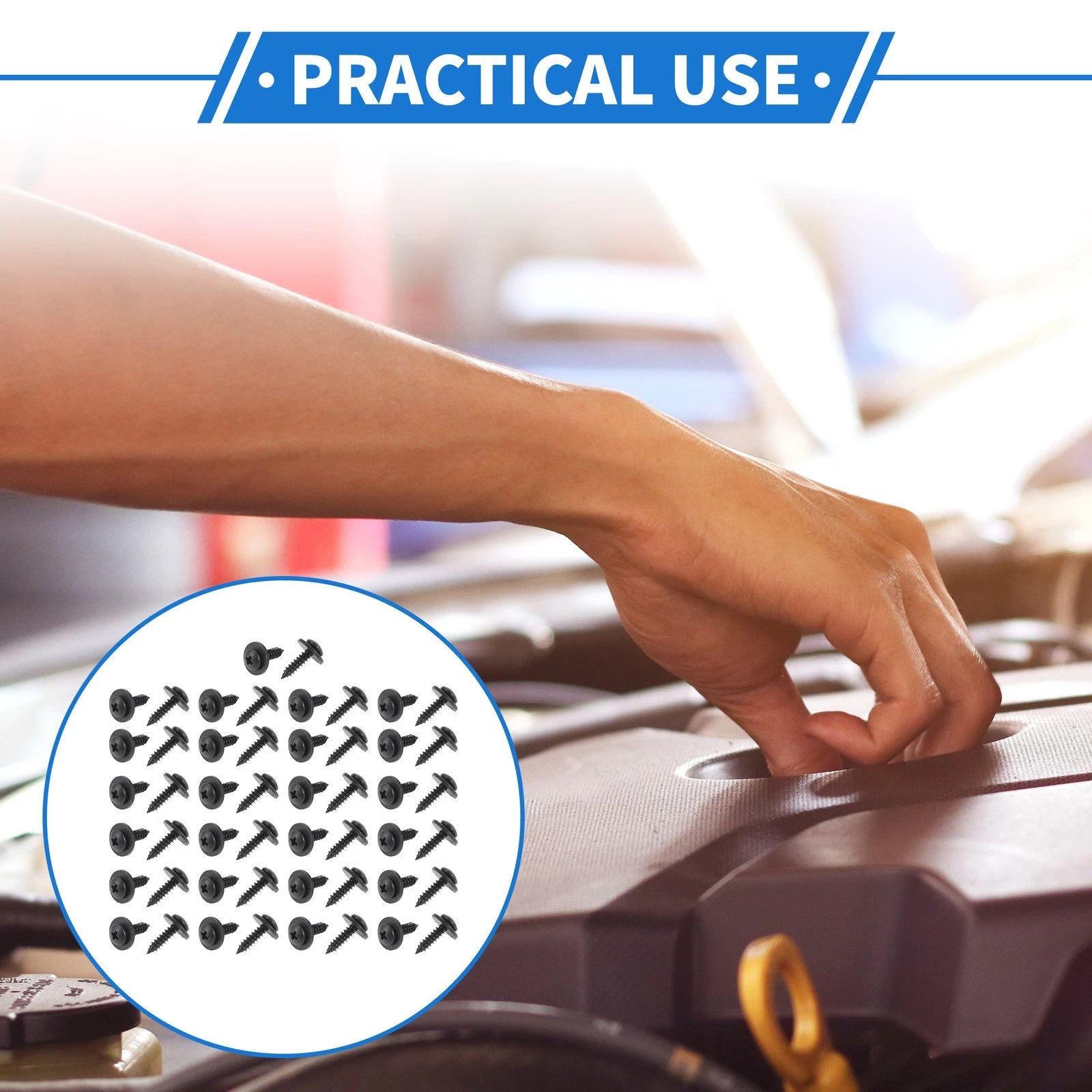 50 Pcs Fender Liner Splash Shield Bumper Cover Screw for Honda Accord (2006–2007)