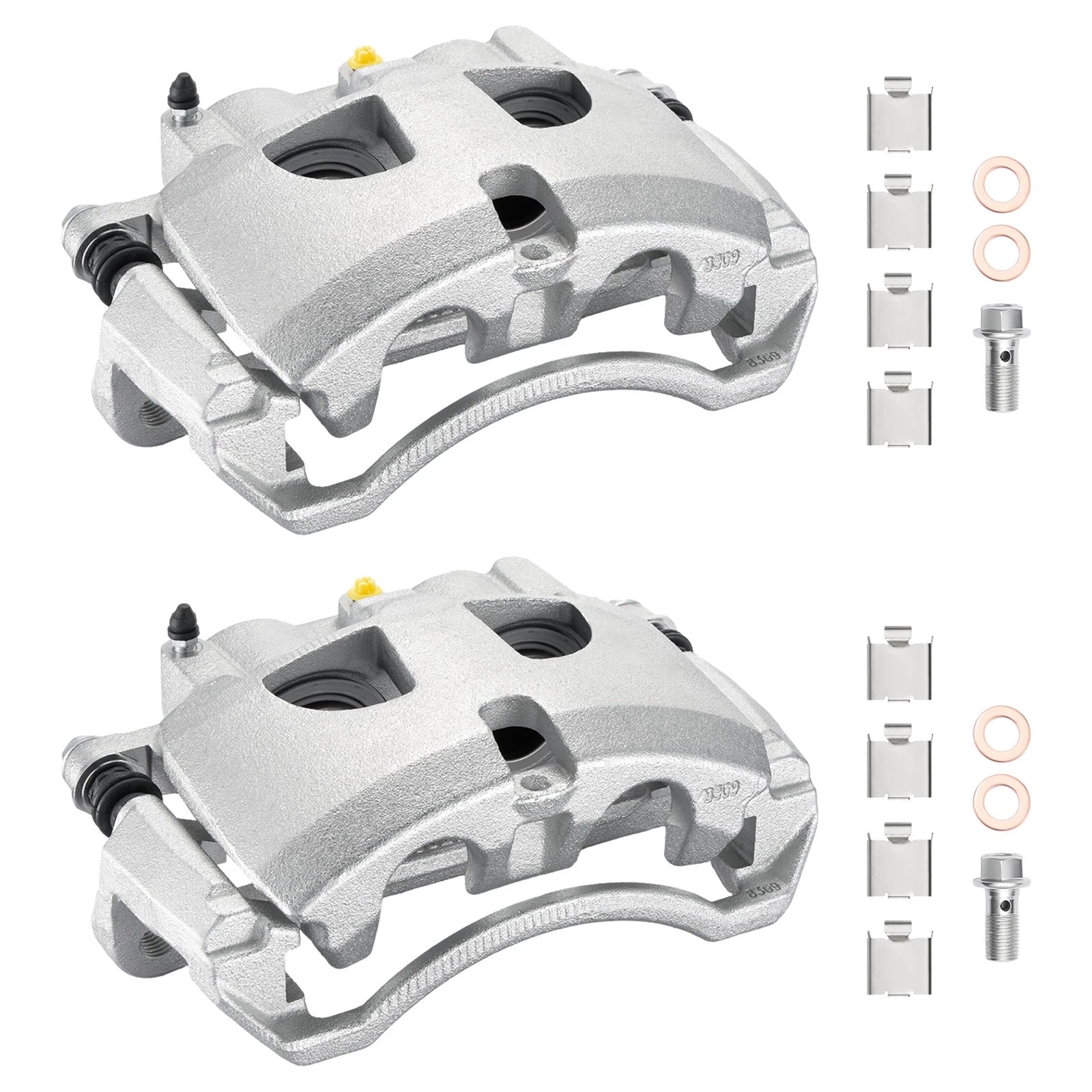 Front Pair Brake Calipers w/ Bracket for Dodge Ram 2500 3500 (2009–2010)