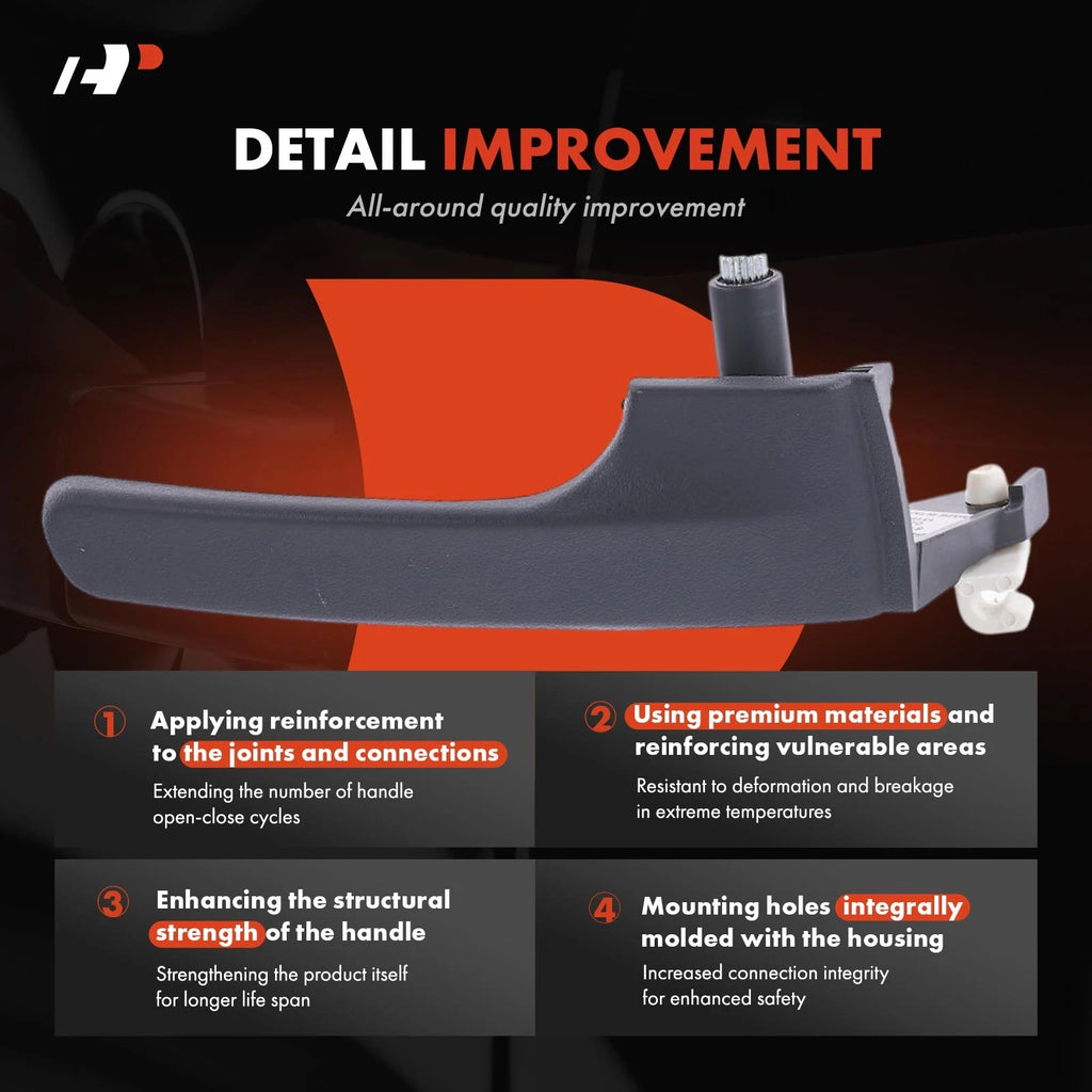 Right Gray Interior Door Handle for Jeep Liberty (2008-2012)