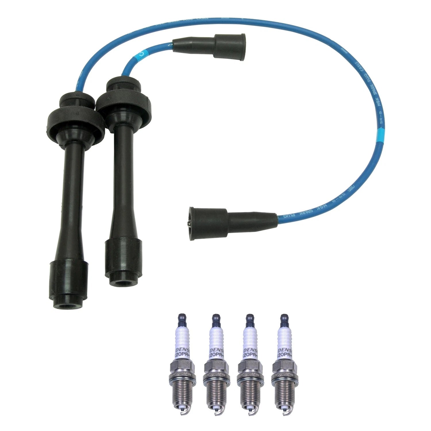 NGK Wire Set & Denso Spark Plugs Kit for Mazda Protege 2.0L L4 (NA)