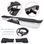 Chrome Rear Step Bumper Assembly w/ Sensor Holes for Nissan Titan (2004–2015)