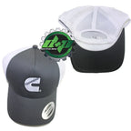 Cummins Truck Mesh Summer Hat Snapback Cap Gray White Logo