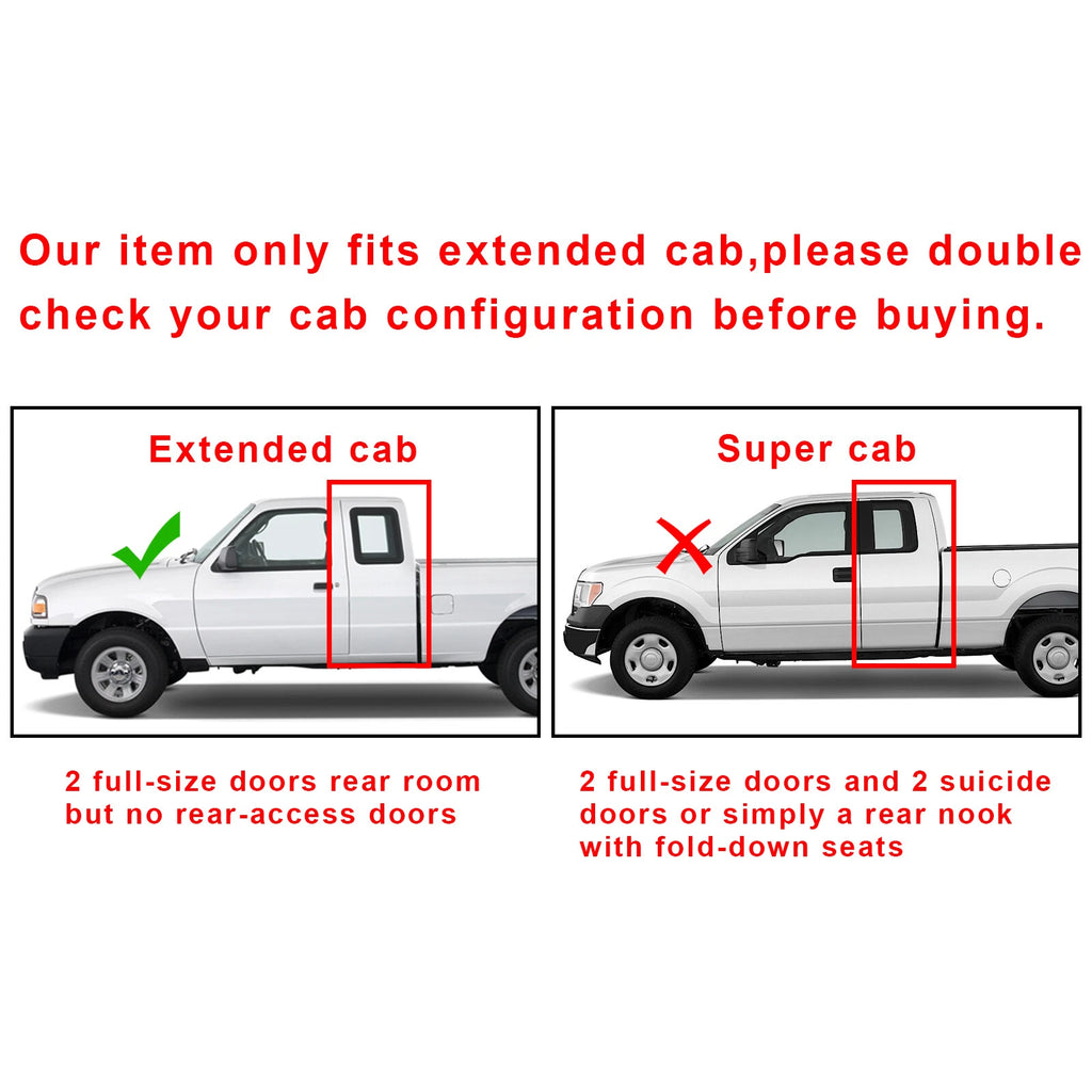 Pair Rocker Panels for Ford Ranger 1993–2011 2 Door Extended Cab