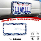 Ocean Universal License Plate Frame for Stainless Steel (Stainless) (-)