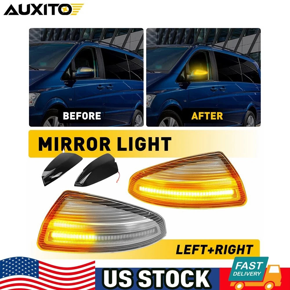 Clear Smoke Turn Signal Lights for Mercedes Benz C-Class W204 S204 Vito W639