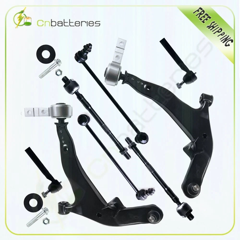 8pcs Front Suspension Kit Tie Rod End Control Arms for Nissan Murano (2005–2007)