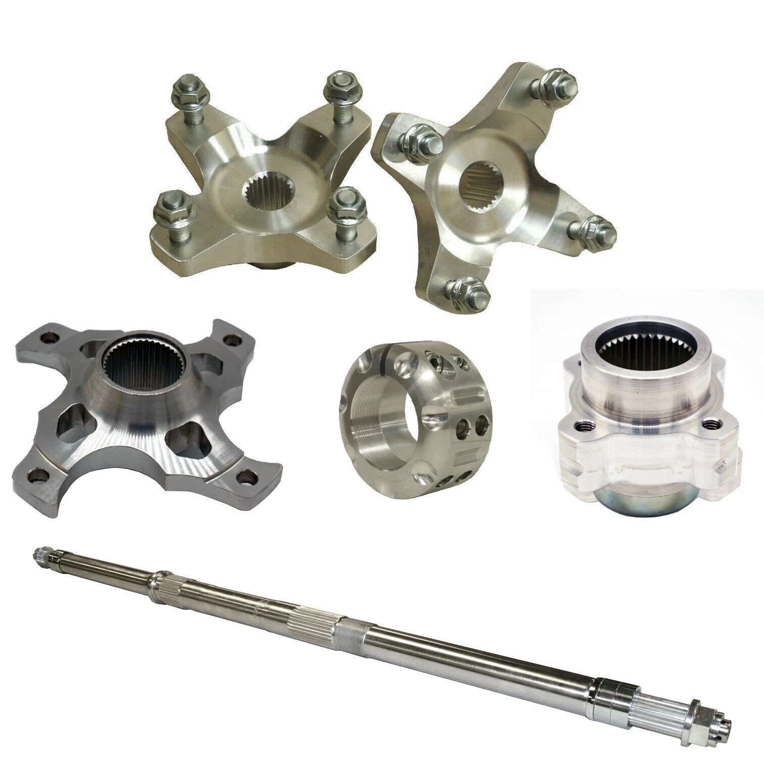 Axle Rear + Sprocket Brake Hubs + Lock Nut for Yamaha Raptor 700 (2006–2023)