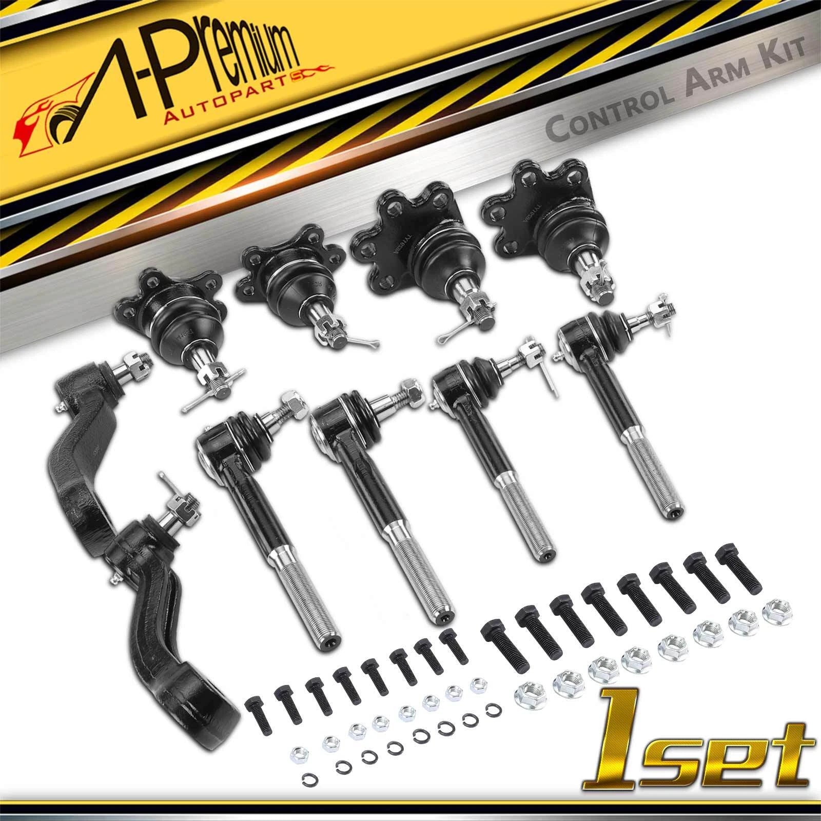 10x Tie Rod Ball Joint & Pitman Arm for Chevy Tahoe GMC Yukon (2000â2006)