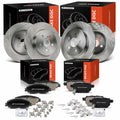 Front & Rear Disc Brake Rotors and Ceramic Pads for Toyota Corolla (2020–2022)