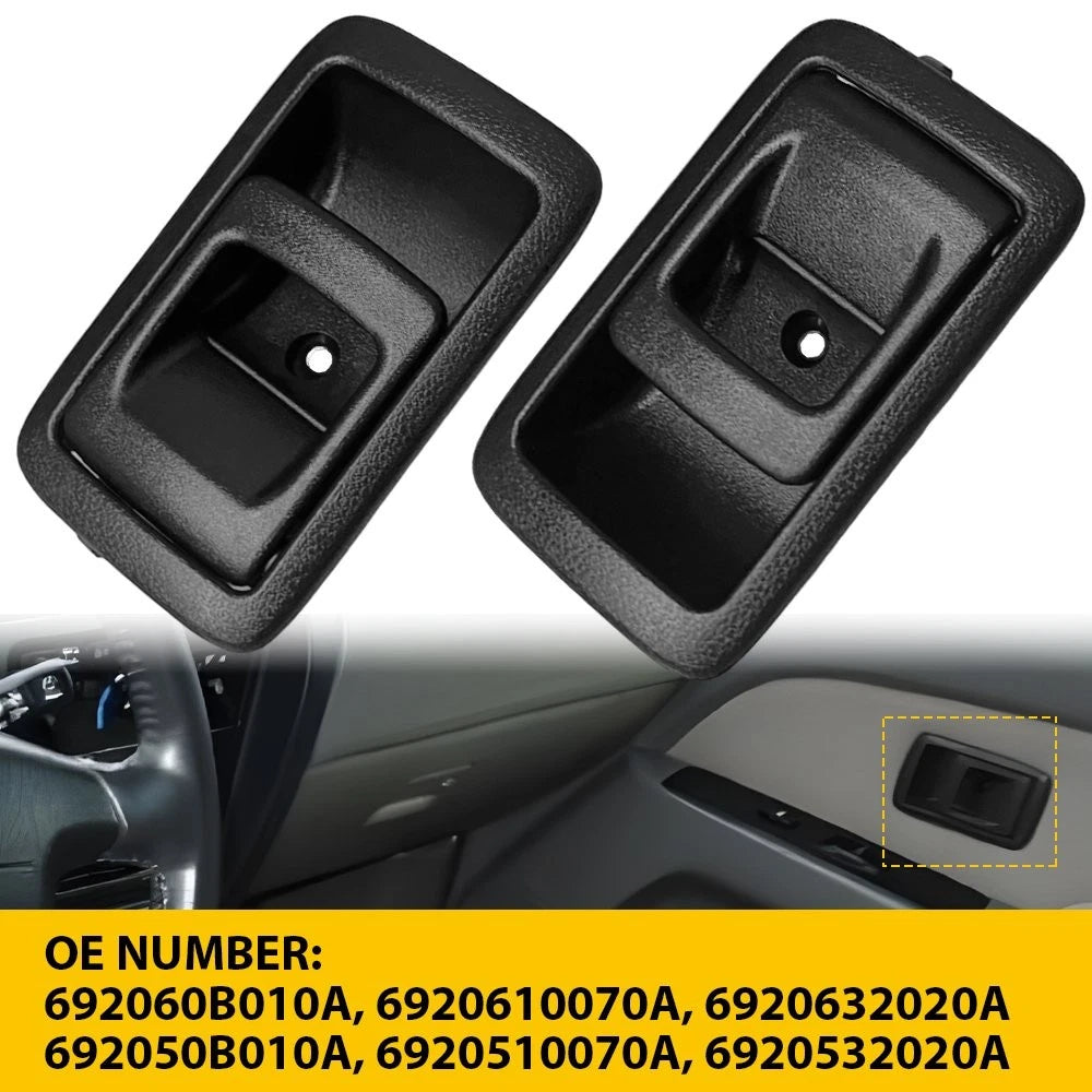 Set of 2 Interior Door Handles for Toyota Tacoma (2001–2004) 4Runner (1996–2002) Black