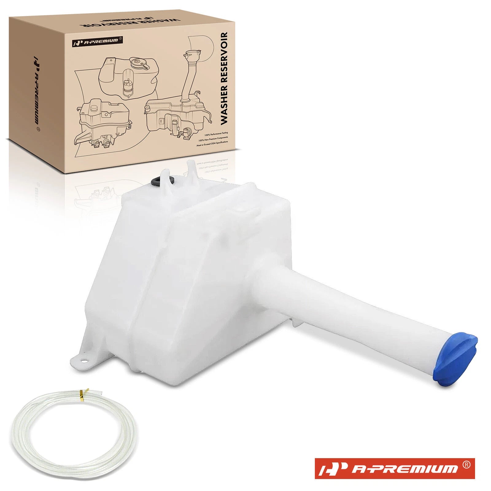 Windshield Washer Reservoir with Cap & Pump for Hyundai Sonata (1999–2005)