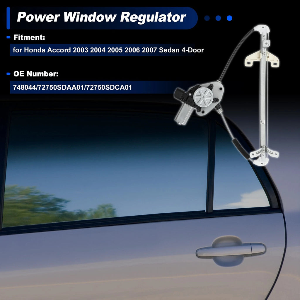Rear Left Power Window Regulator with Motor for Honda Accord (2003–2007) No. 748-044