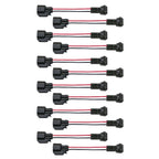 Set of 12 QFS Injector PnP Adapters EV6/EV14 USCAR to OBD2 Wired
