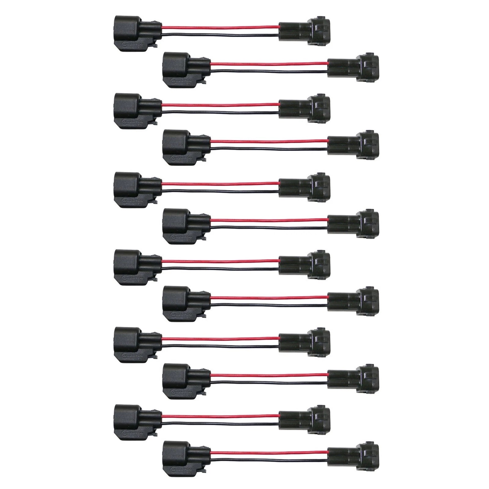 Set of 12 QFS Injector PnP Adapters EV6/EV14 USCAR to OBD2 Wired