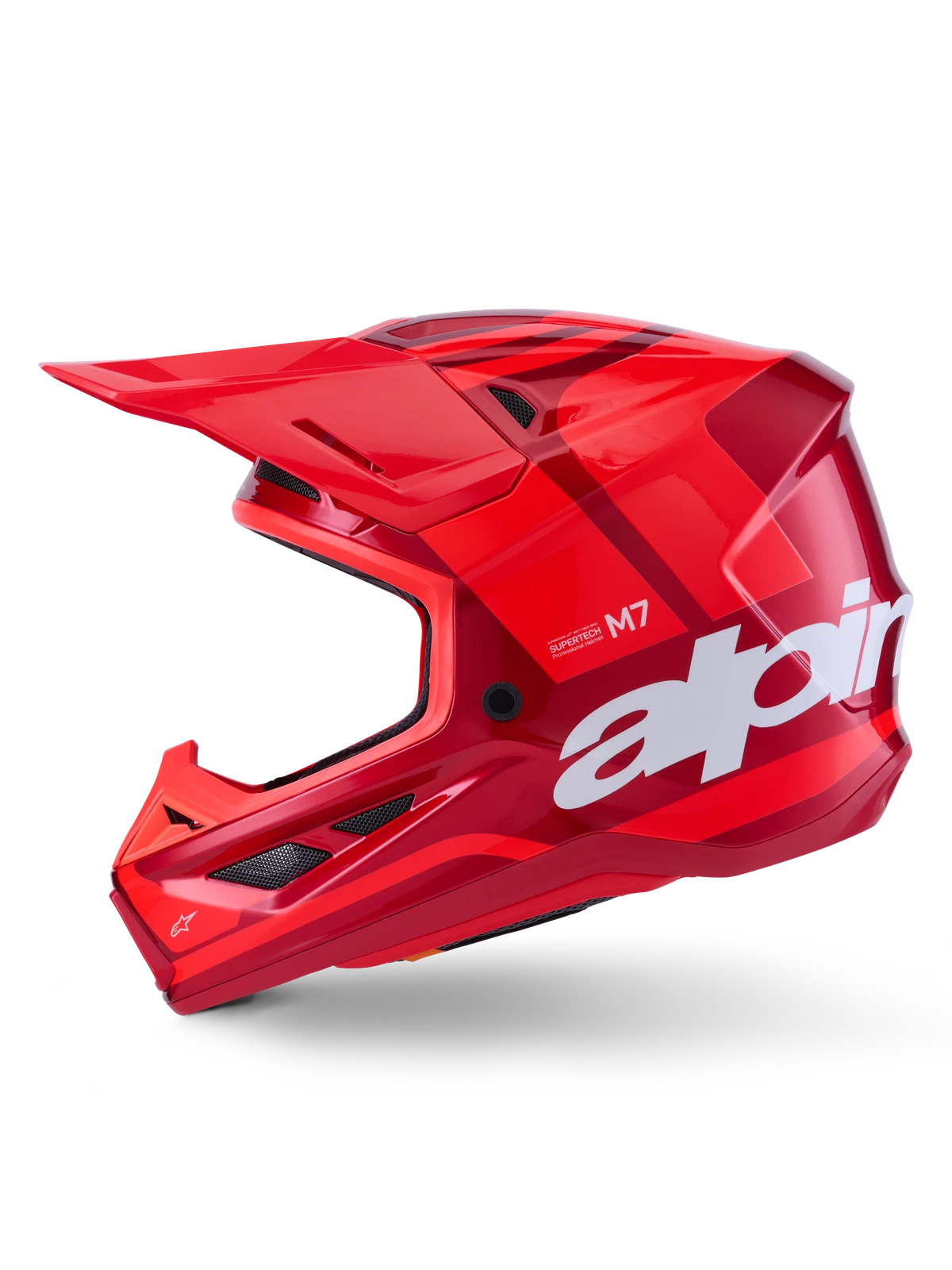 Alpinestars SM7 Core Off-Road Motorcycle Helmet Medium Red Gloss