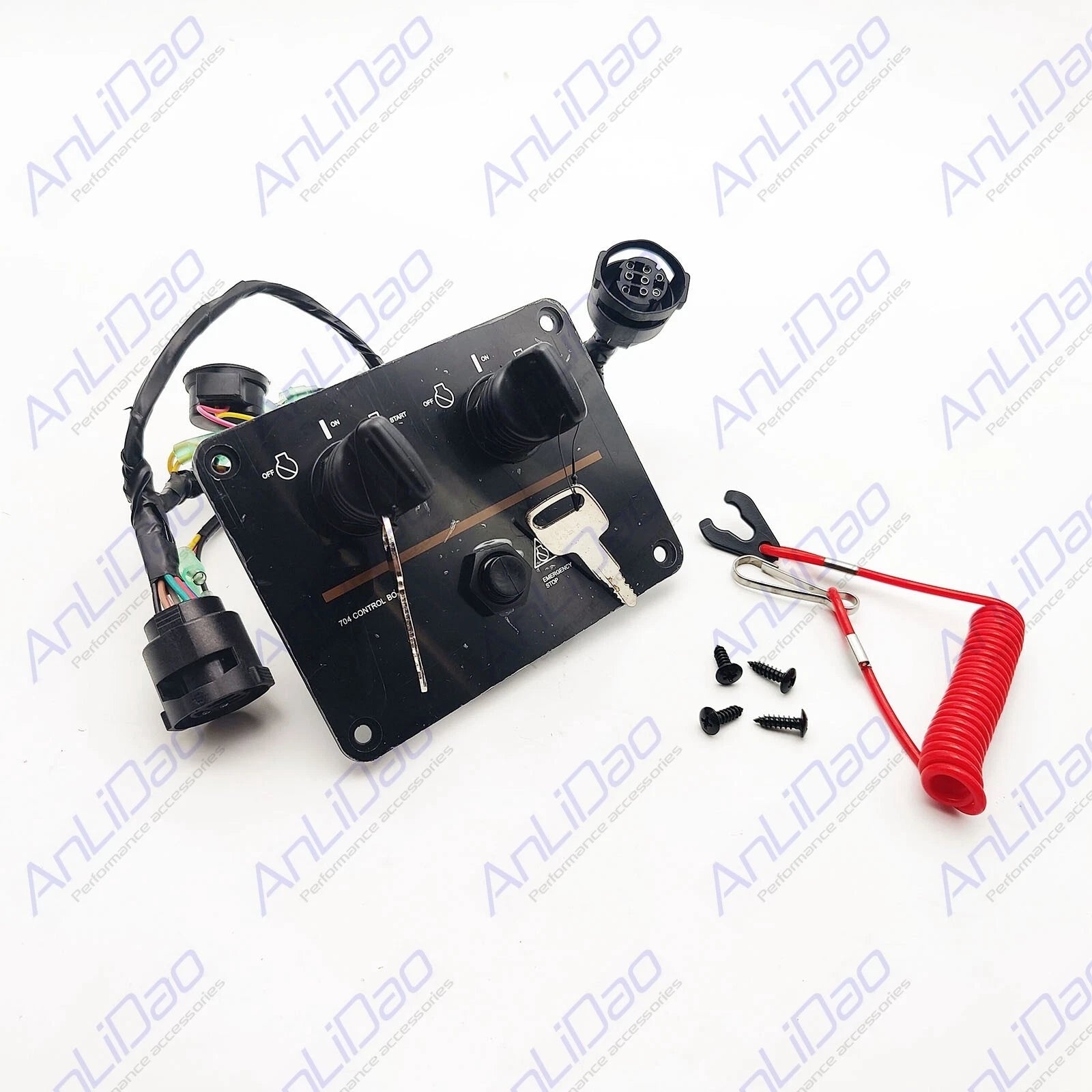 Dual Engine Key Switch Panel Assembly for Yamaha Outboard (6K1-82570-08-00)