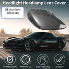 1 Pc Headlight Lens Cover for Chevy Corvette C6 (2005–2013) Smoked