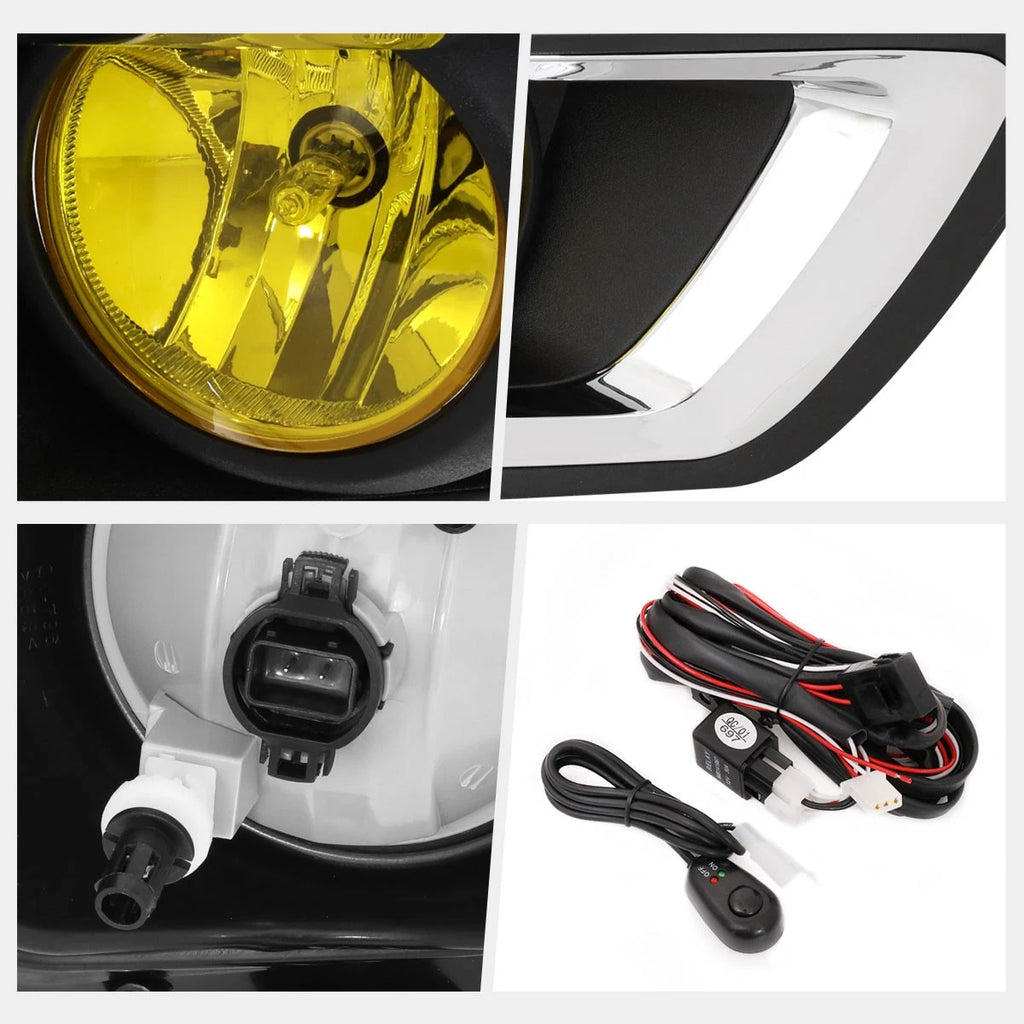 Fog Lights Set of 2 for Chevy Colorado (2015–2019) Amber Lens + Switch + Bezel