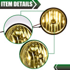 Set of 2 Yellow Bumper Fog Lights for Toyota Tacoma (2005–2011)