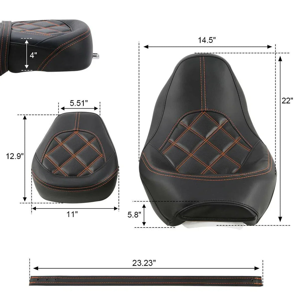 Driver Passenger Seat for Harley CVO Road King Street Glide 2009-2023