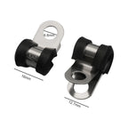 Set of 4 Rubber Lined Brake Pipe Clips for Universal Applications (7mm)