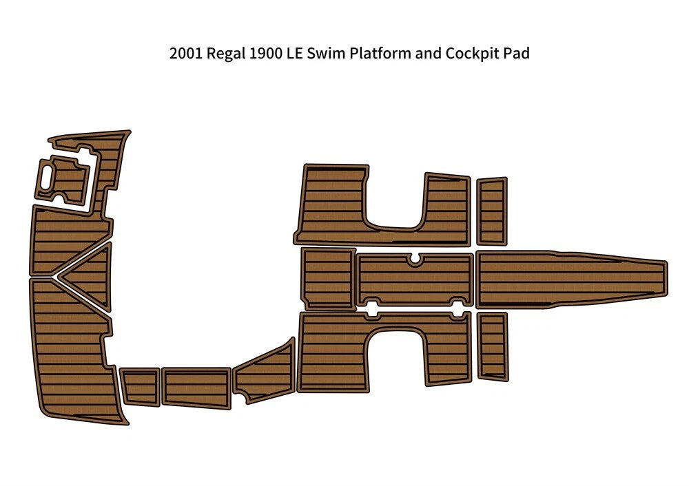 EVA Foam Teak Deck Floor Mat for Regal 1900 LE (2001)