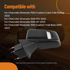 Left Side View Mirror for Chevy Silverado 1500 (2019–2024) 84823215
