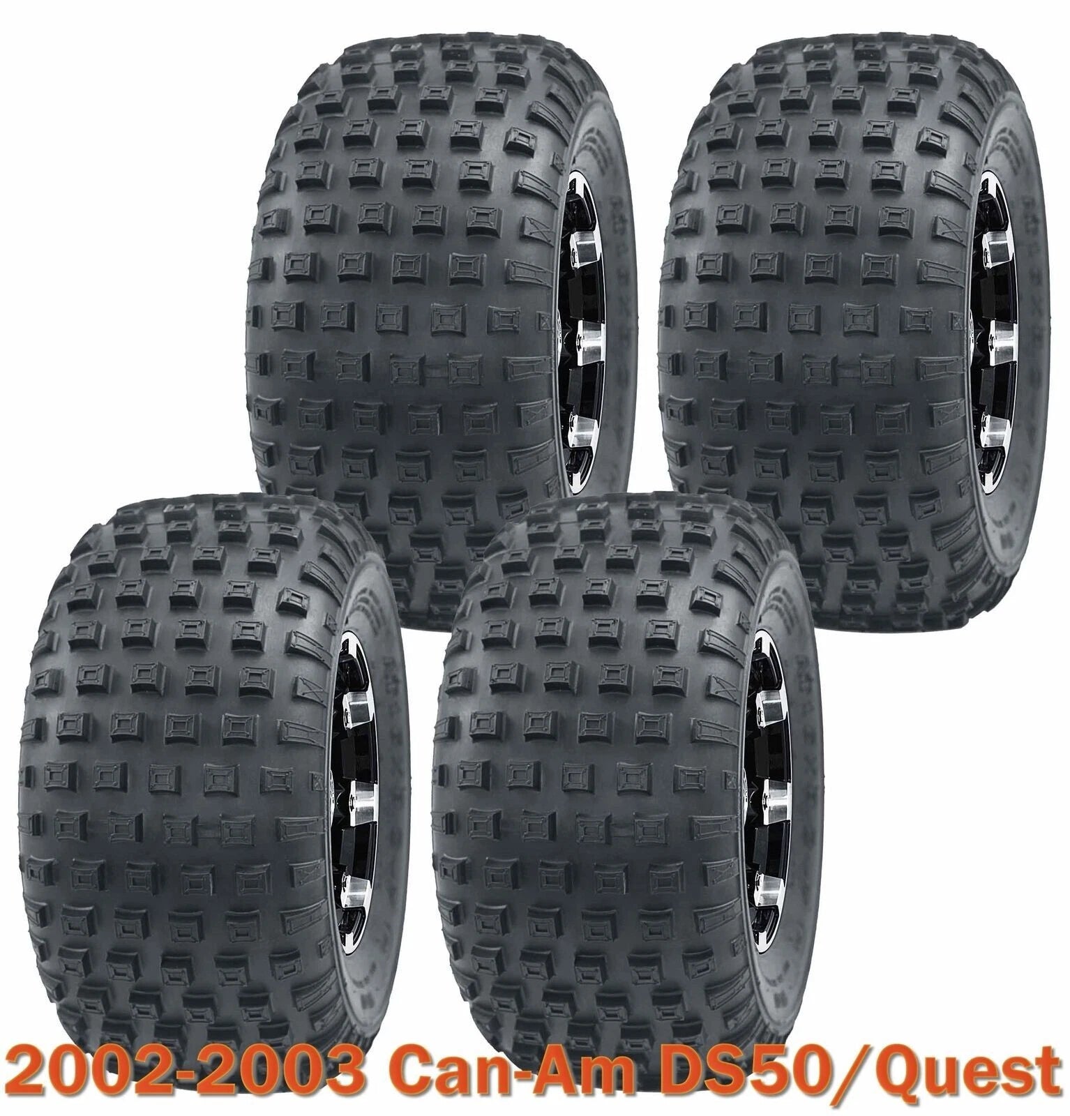 Set of 4 Sport ATV Tires 16x8-7 for Can-Am DS50/Quest (2002–2003)