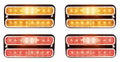 LED Side Marker Lights Clear Lens Red Amber Set for 1968-1972 GMC Truck